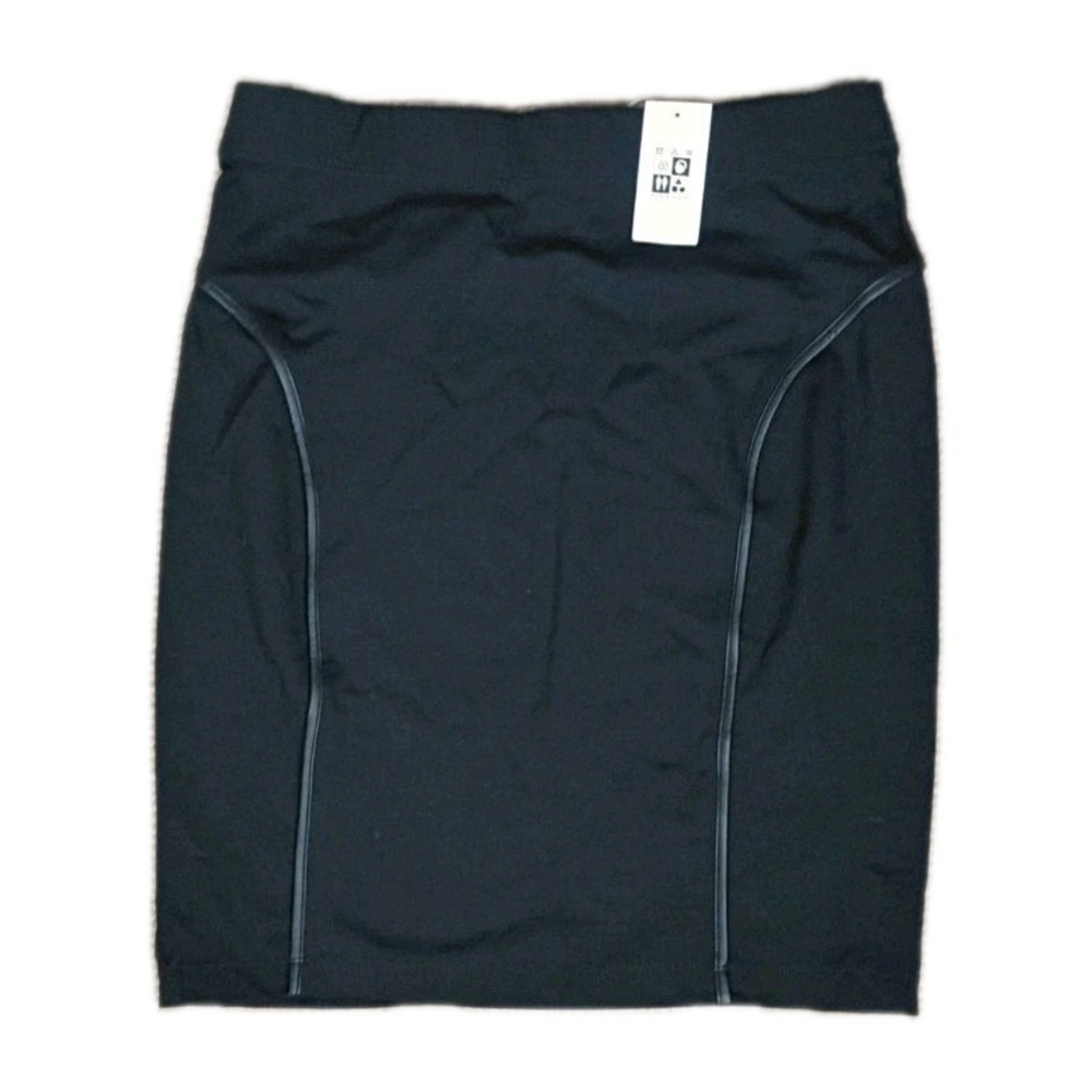 Max Studio Women Black A Line Pencil Pull On Skirt Size M NWT